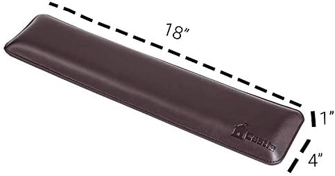 Bailey Full Size by Castle - Leather Ergonomic Computer Wrist Rest Pad for Keyboards with Around 104 Keys - Firm Keyboard Wrist Support for Typists, Gaming, and Heavy Office Use (Woodland, Full Size) - Image 2