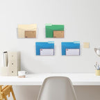 EASEPRES 4 Pack Clear Single Pocket Hanging File Organizer, Plastic Wall Mount Paper Mails Magazines Holder, Mounted Folder Bins for Office, School and Home, 13.85x3.14x6.88 inches - Image 5