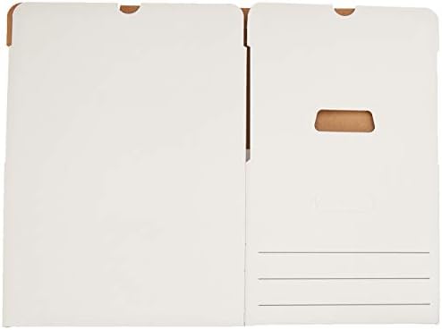 Amazon Basics Medium Duty Storage/Filing Boxes with Lid and Handles, Legal/Letter Size, Collapsible, Foldable, Tape-Free Assembly, 16.2" L x 12.5" W x 10.5" H, White, 12-Pack - Image 5