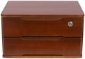 Wooden Desk Organizer with Drawers and Lock, Desktop Storage Cabinet,Drawer Organizer Desktop Drawer Wooden Storage Box for Home office Supplies (Walnut, 2Tier) by KONGKUNI