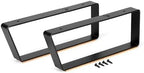 Modern Matte Black Desk Shelf Leg, Monitor Stand Base, Durable Steel with Cork Pad, 10" Depth Minimalist Design Leg for Office Organization (Two Legs) - Image 4
