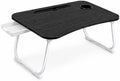 Multi-Feature Lap Desk with Cup Holder Tablet Slot and Storage Drawer - Portable Foldable Laptop Table for Bed Sofa and Floor - Metal Folding Legs 4 Colors by Unknown