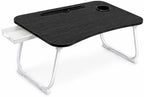 Multi-Feature Lap Desk with Cup Holder Tablet Slot and Storage Drawer - Portable Foldable Laptop Table for Bed Sofa and Floor - Metal Folding Legs 4 Colors by Unknown