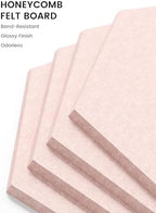 Fluxynara 8-Pack Hexagon Felt Bulletin Board Tiles, Pink-1 - Image 3