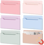 Fuutreo Magnetic Wall File Holder,6pcs,Aesthetic Color,Horizontal-large by Fuutreo