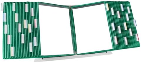 Tarifold Desktop Reference Display System, 50 Pockets, Expandable, Green by TARIFOLD