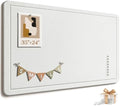 Large Bulletin Board, 35 X 24 Inches Felt Cork Board with 40 Pushpins, Foldable Felt Notice Pin Board Photo Display Board with Self-Adhesive Tape for Office Home School (White, 35x24 inch) by Subeauty