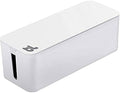 Bluelounge CableBox cable organizer hides messy, loose, tangled cables White color (CB01WH) by Bluelounge