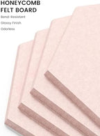 Fluxynara 12-Pack Hexagon Felt Bulletin Board Tiles, Pink-1 - Image 3