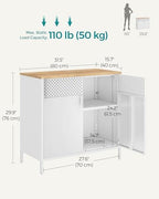 SONGMICS Storage Cabinet, Sideboard with Adjustable Shelves - Image 3