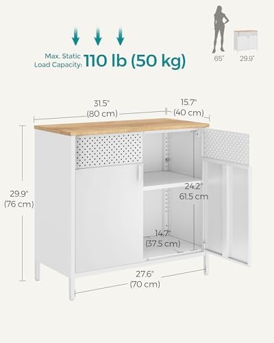 SONGMICS Storage Cabinet, Sideboard with Adjustable Shelves - Image 3
