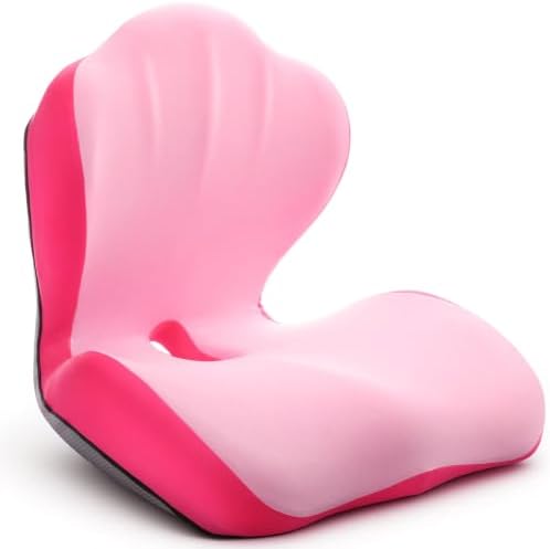 Chumia Ergonomic Seat Cushion Back Support for Office Chair Car, Pink by Chumia