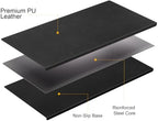 HAUTOCO PU Leather Desk Mat with Folded Edge Design, Steel Core Support - Image 4