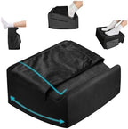 Under Desk Footrest with Rocking Base & Warming Cover, Black Velvet by Nockovi