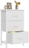DUMOS 3 Drawer Nightstand for Bedroom, Small Night Stand Chest of Drawers by DumosLifestyle