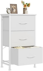DUMOS 3 Drawer Nightstand for Bedroom, Small Night Stand Chest of Drawers by DumosLifestyle