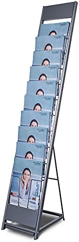 10-Layer Magazine Rack - 8.6"x11" Display Stand for Literature, Product Introductions & Public Reception Areas (A4 Width) by Kroey