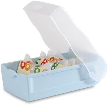 HAN Croco flashcard Box, Easy to Learn Vocabulary with 5-Compartment Learning System, DIN A7 Index Box for 900 Cards, Including 5 Support Plates + 100 flashcards, Index Box, Learning Box, 997-884, by Unknown