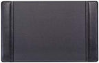 Dacasso Black Leather 22" x 14" Side Rails Desk Pad by Dacasso