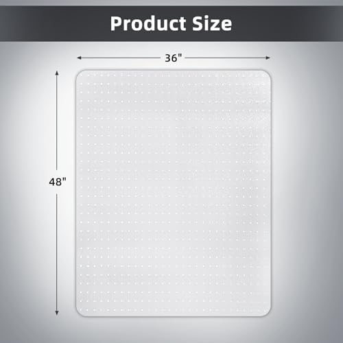 Office Chair Mat for Carpet Floor, Heavy Duty Desk Chair Mat for Low/No Pile Carpeted Floors, Anti Slip Carpets Protector for Home Office (48" x 36") - Image 7