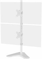 VIVO Dual Monitor Desk Stand Free-Standing LCD Mount, Holds in Stacked Vertical Position 2 Ultrawide Screens up to 34 inches, White, STAND-V002LW by VIVO