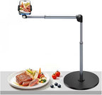 yAyusi Heavy Duty Aluminum Overhead Phone Mount, 13.7 in Long Phone Stand for Recording, Flexible Articulating Arm Phone Mount for Desk for Live Streaming, Meeting, Cooking – Perfect for Creators by yAyusiPortableSelfieStand