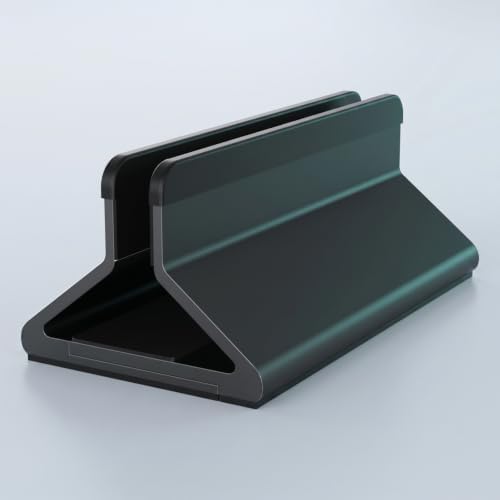 Vertical Stand with Adjustable Width Compact Vertical Laptop Stand Lightweight Desktop Laptop Holder for Home Office, Silver - Image 5