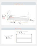 Under Shelf Storage Basket, 2-Pack Under Cabinet Shelf Organizer - Image 3