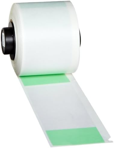 Brady PTL-33-427-GR TLS 2200 and TLS PC Link 1.5" Width x 4" Height, B-427 Self-Laminating Vinyl, Matte Finish Green/Translucent Label (100 per Roll) by BradyCorp