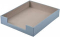 Desk File Tray Leather Document Holder Paper Letter Organizer with Front Notch for A4 Files and Detail Suitable for Office desks Home Studies Hotels, Blue by Unknown