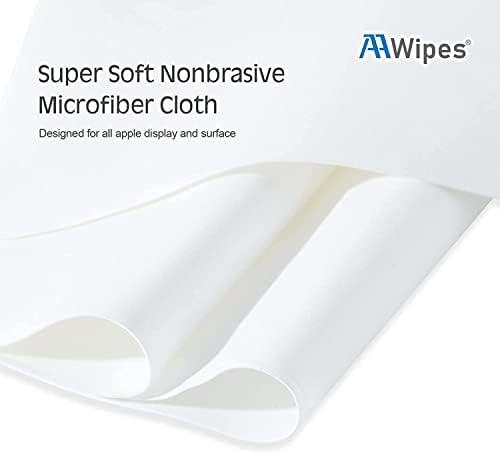 AAwipes Polishing Cloths 10 Packs (6.3" X 6.3", White, 320GSM, Superfine) Compatible with Apple iPhone, iPad, MacBook, iWatch, Soft & Nonabrasive 2-Layer Microfiber Cleaning Cloths (X3603) - Image 2
