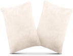 1 MIDDLE ONE 2 Pack Small Pillow, Memory Foam Mini Pillow 11 X 7 Inches for Travel, Sleeping, Nap and Neck, Knee, Lumbar Support, Tiny Cushion for Pet, Dogs (Off-White) by 1MIDDLEONE