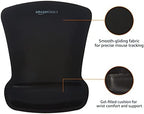 Amazon Basics Ergonomic Mouse Pad with Wrist Support for Pain Relief, Gel-Filled Cushion, Non-Slip Rubber Grip Base, 10.1 x 8.1 Inches, Black, 20-Pack - Image 2