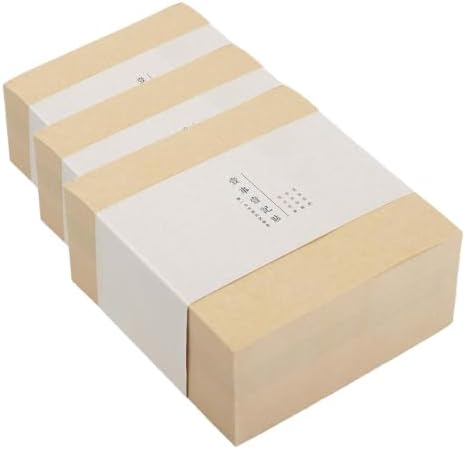 VANRA Note Cube 4 x 4 Inch (Not Sticky) Memo Cube Refill (No Holder) Tear-Off Pages (Not Loose) Blank Scratch Pads, 400-Sheets/Cube (Kraft Brown) (Pack of 3) by VANRA
