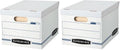 Bankers Box 12 Pack STOR/FILE Basic Duty File Storage Boxes, Standard Assembly, Lift-off Lid, Letter/Legal, White/Blue by BankersBox