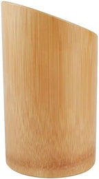 BambooMN Bamboo Kitchen Utensil Holder for Countertop, Utensil Crock for Cooking Utensils - 7" x 4" - Carbonized Brown - 10 Pieces - Image 2