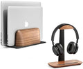 UPERGO Vertical Laptop Stand, Walnut Headphone Stand for Desk by UPERGO