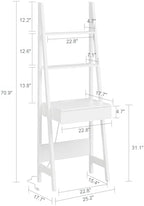 Haotian Ladder Desk with Power Outlet - Image 2