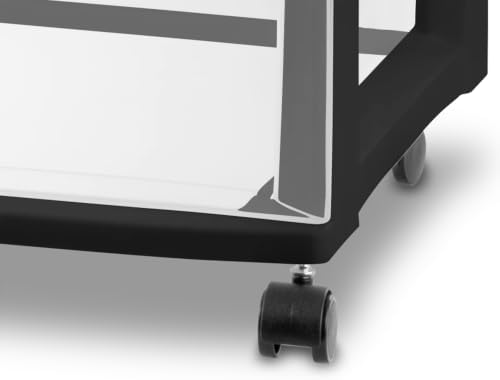 Sterilite 2 Pck Wide 3 Drawer Storage Cart Plastic Rolling Organizer, Black - Image 6
