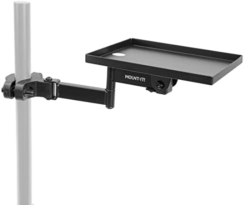 Mount-It! Printer Pole Mount for Thermal Label Printers, Full Motion Arm with Rotating Tray, Holds up to 11 lbs, Swivel, Rotate and Tilt, Clamp Connection Arm Mount for Label Makers - Image 2