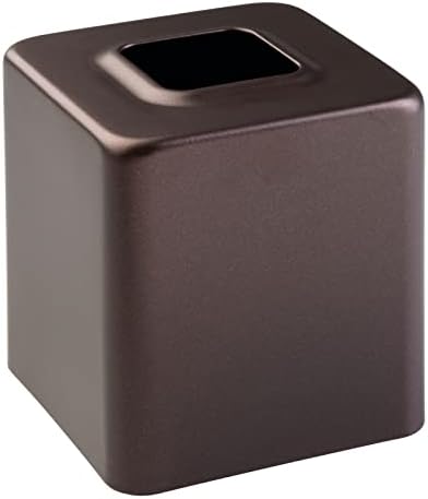 mDesign Steel Facial Tissue Box Cover/Holder for Bathroom Vanity Countertops - Bronze - Image 5