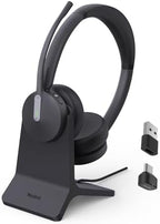 Yealink BH70 with Stand, Wireless Teams Headset with AI Mic Flip-to-Mute by RedefineYourWorkplace