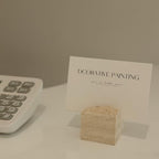 JIMEI 4 Pcs Travertine Place Card Holder Wedding Table Number Sign Stand - Image 5