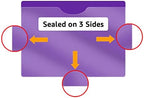 Purple Vinyl Pocket Folders, Doctor Stuff, Closed Sides, Letter Size, Clear Front Top Loading Job Jacket, Documents Holder for Office, High School and Medical Files, Pack of 25 - Image 3