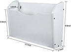 PAG-Mass Wall File Holder Wall Mounted Wood Hanging File Organizer for Office, 2 Pockets, White - Image 4