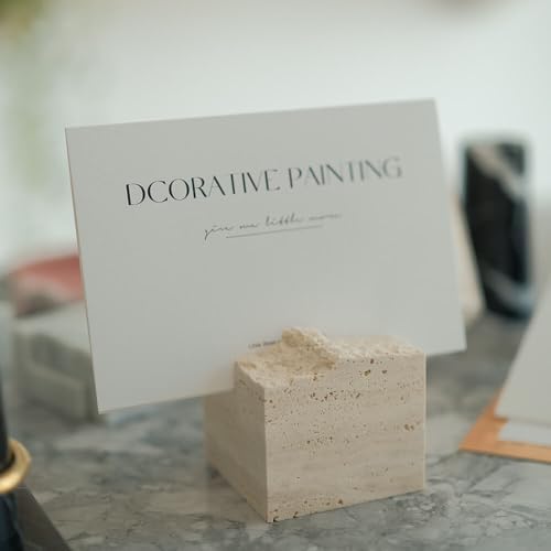 JIMEI 4 Pcs Travertine Place Card Holder Wedding Table Number Sign Stand - Image 7