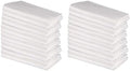 DG Collections 100% Cotton Flour Sack Towels – 24 Pack, 27x27 Inches, White, Lint-Free, Pre-Washed, Hemmed Edges – Reusable Kitchen Towels for Cleaning, Embroidery, Printing & Crafts - White by DGCollections