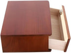 Desk Organizer with Drawer, Wooden Desktop Storage Box with Lockable Office Supplies Drawer Organizer Tabletop Storage Multifunctional Desktop Storage Box for Office Study Dresser（Walnut Color） - Image 5