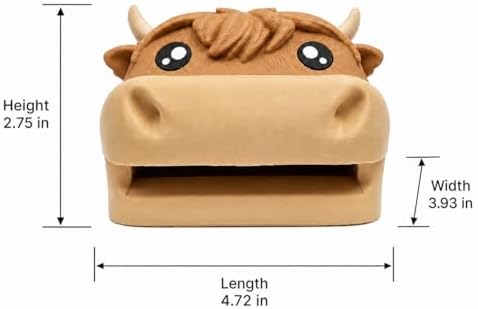 3D Printed Highland Cow Sticky Note Holder, Desk Organizer - Image 2