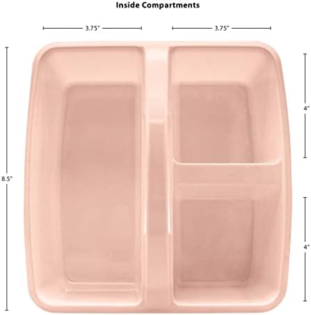 Teacher Created Resources Blush Portable Plastic Storage Caddy 6-Pack for Classrooms, Kids Room, and Office Organization, 3 Compartments - Image 4